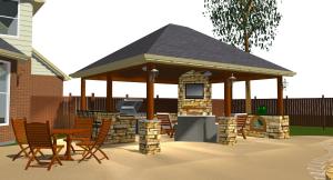 Austin_detached_patio_cover_with_outdoor_fireplace_and_outdoor_kitchen