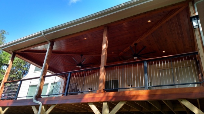 Ipe deck and porch combination at Rob Roy on the Lake in West Austin
